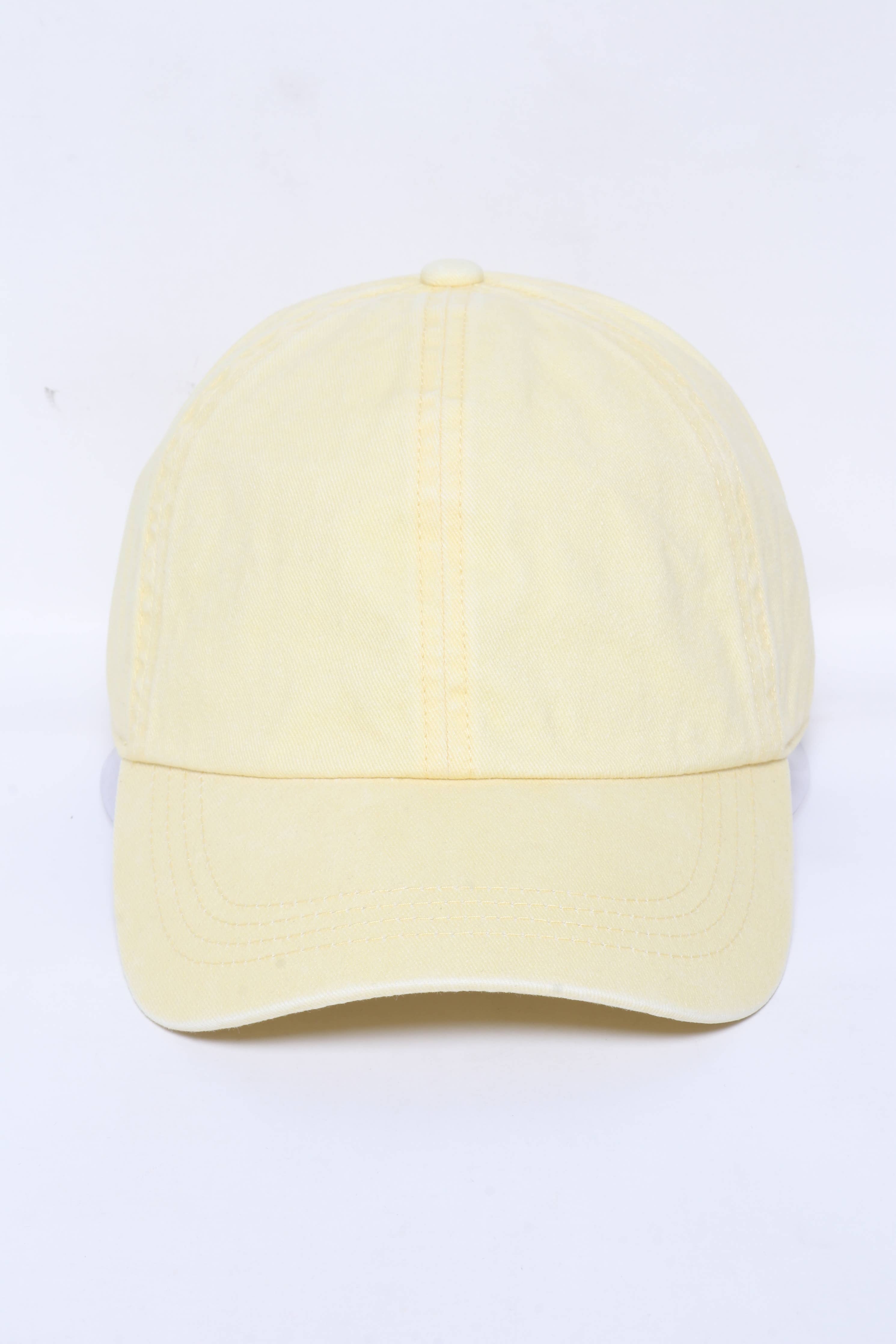 GWCAP18670 - Stone Washed Twill 6 Panel Baseball Cap