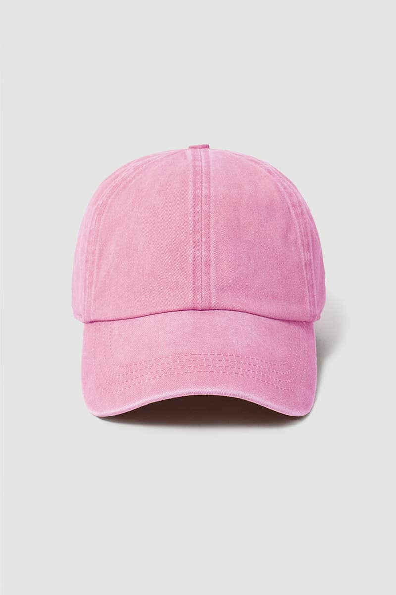 GWCAP18670 - Stone Washed Twill 6 Panel Baseball Cap