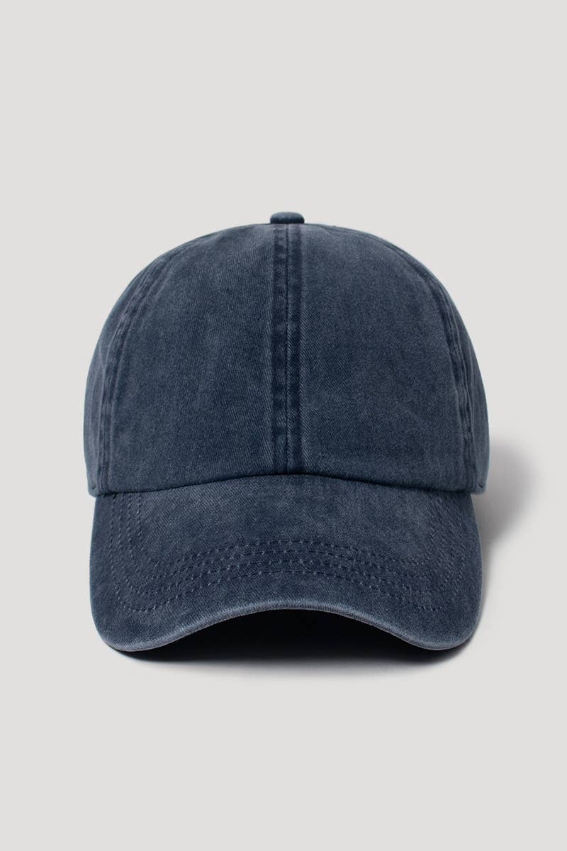 GWCAP18670 - Stone Washed Twill 6 Panel Baseball Cap