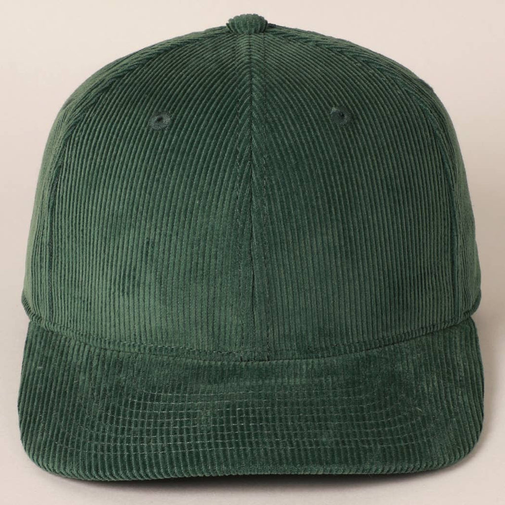 Plain Cotton Corduroy Adjustable Structured Baseball Cap