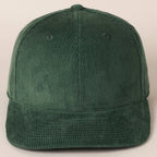Plain Cotton Corduroy Adjustable Structured Baseball Cap