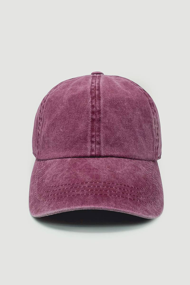 GWCAP18670 - Stone Washed Twill 6 Panel Baseball Cap