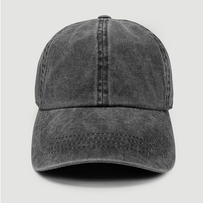 GWCAP18670 - Stone Washed Twill 6 Panel Baseball Cap