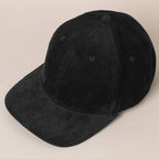Plain Cotton Corduroy Adjustable Structured Baseball Cap