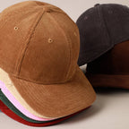 Plain Cotton Corduroy Adjustable Structured Baseball Cap