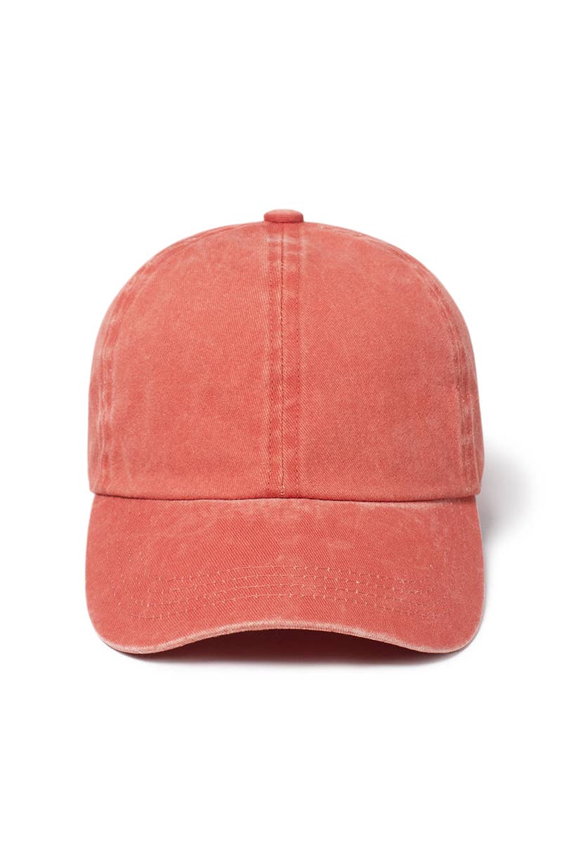 GWCAP18670 - Stone Washed Twill 6 Panel Baseball Cap