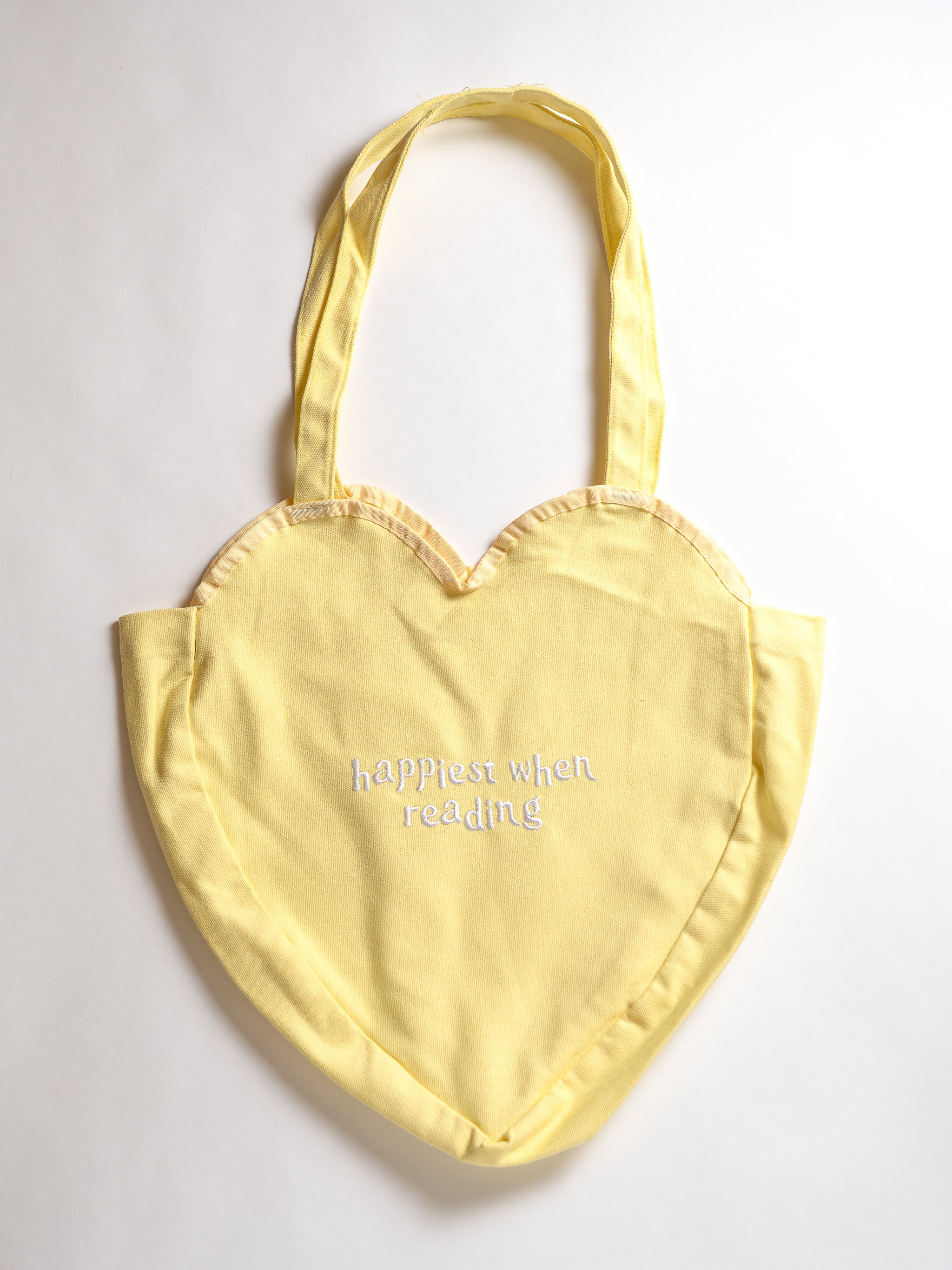 Happiest When Reading Heart Tote