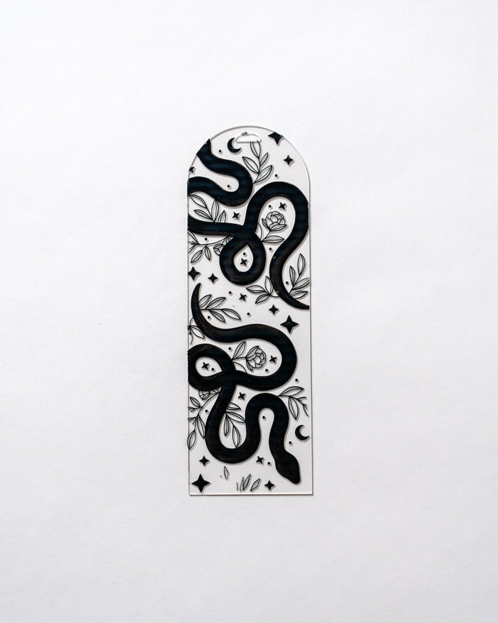 Black Botanical Snakes Bookmark