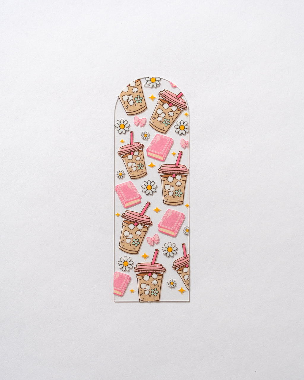 Pink Books & Coffee Bookmark