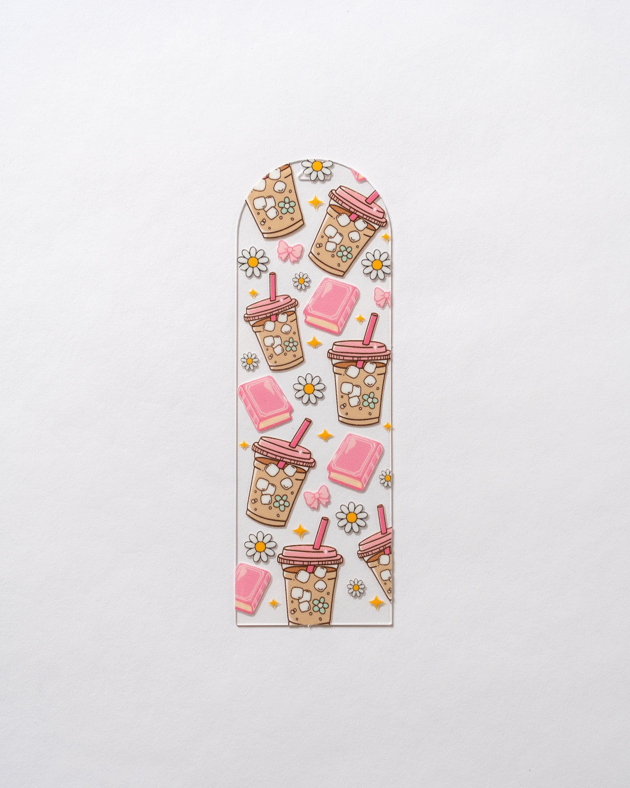 Pink Books & Coffee Bookmark