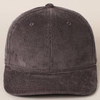 Plain Cotton Corduroy Adjustable Structured Baseball Cap