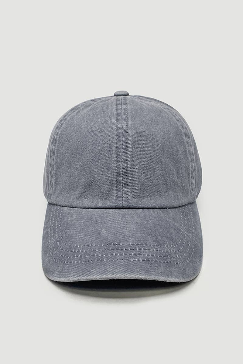 GWCAP18670 - Stone Washed Twill 6 Panel Baseball Cap