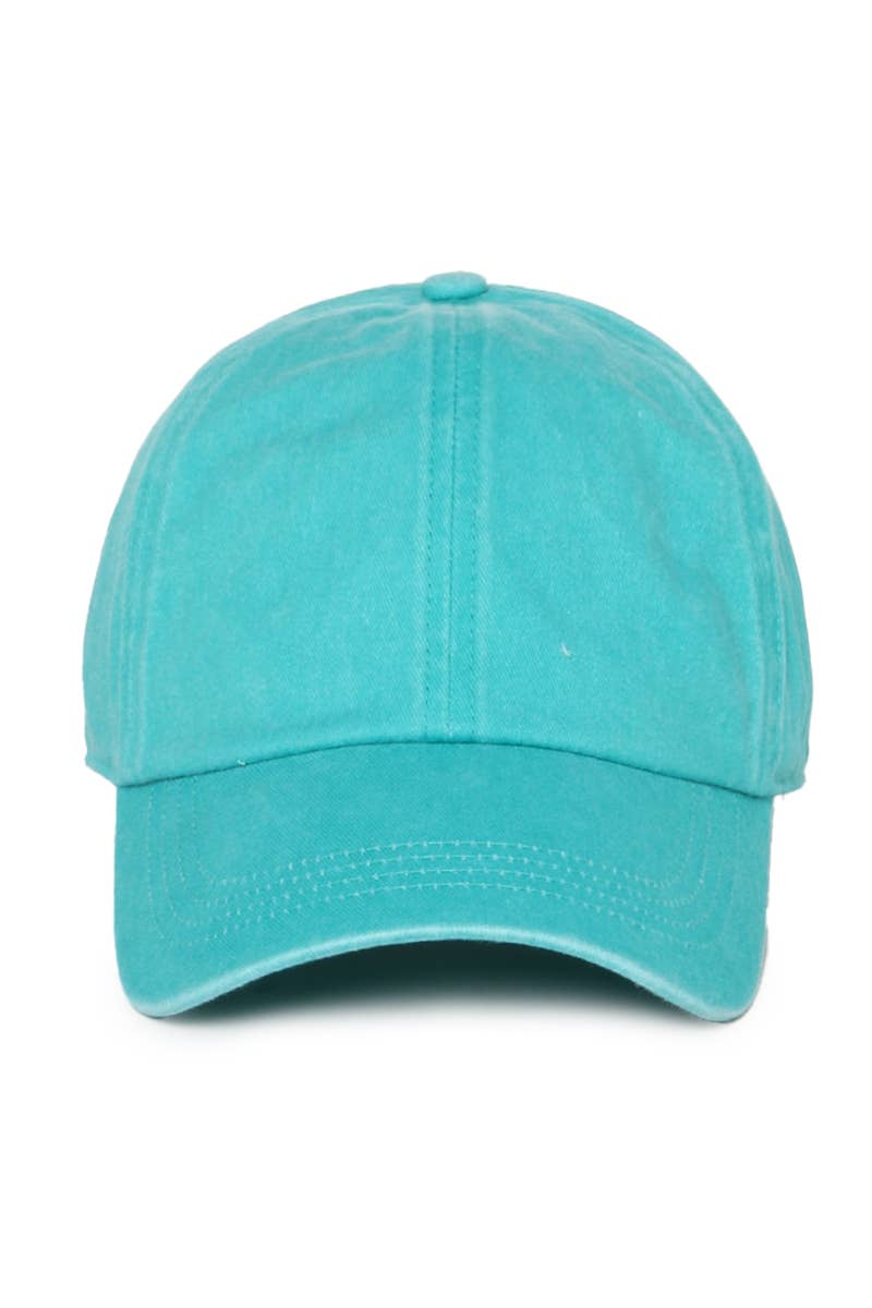 GWCAP18670 - Stone Washed Twill 6 Panel Baseball Cap