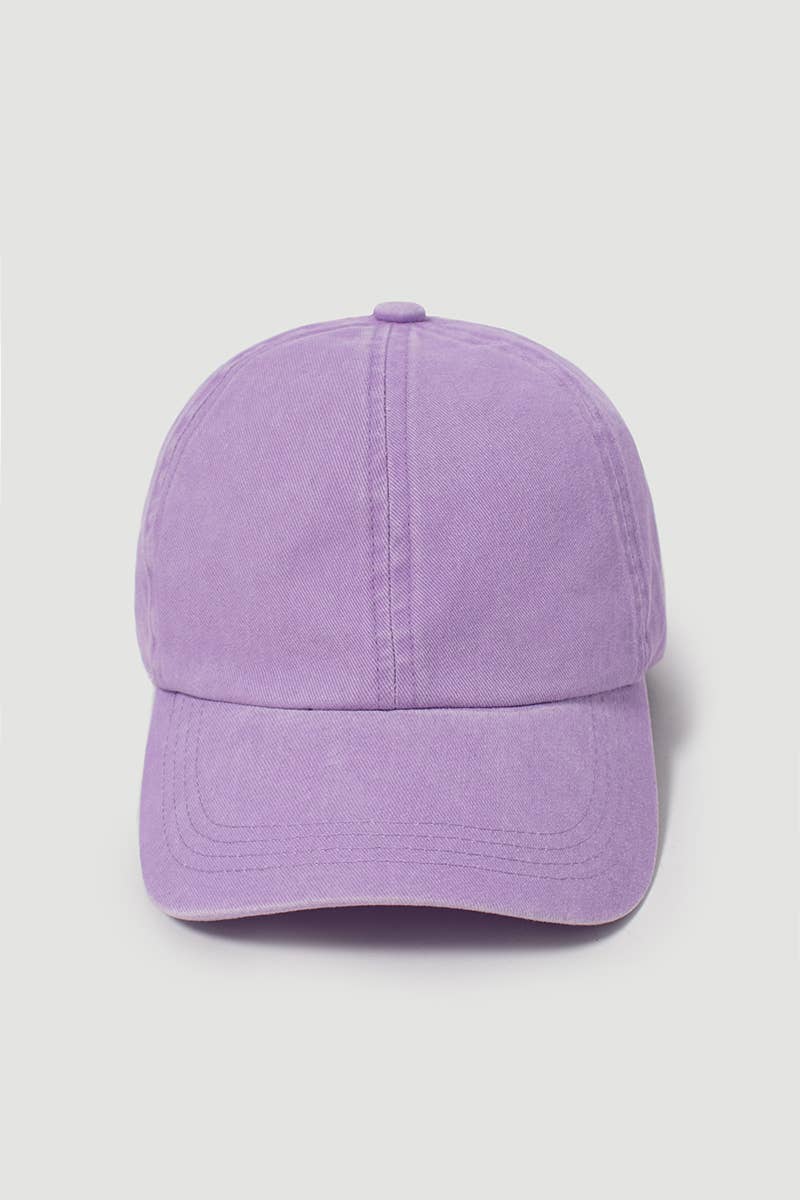 GWCAP18670 - Stone Washed Twill 6 Panel Baseball Cap