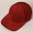 Plain Cotton Corduroy Adjustable Structured Baseball Cap