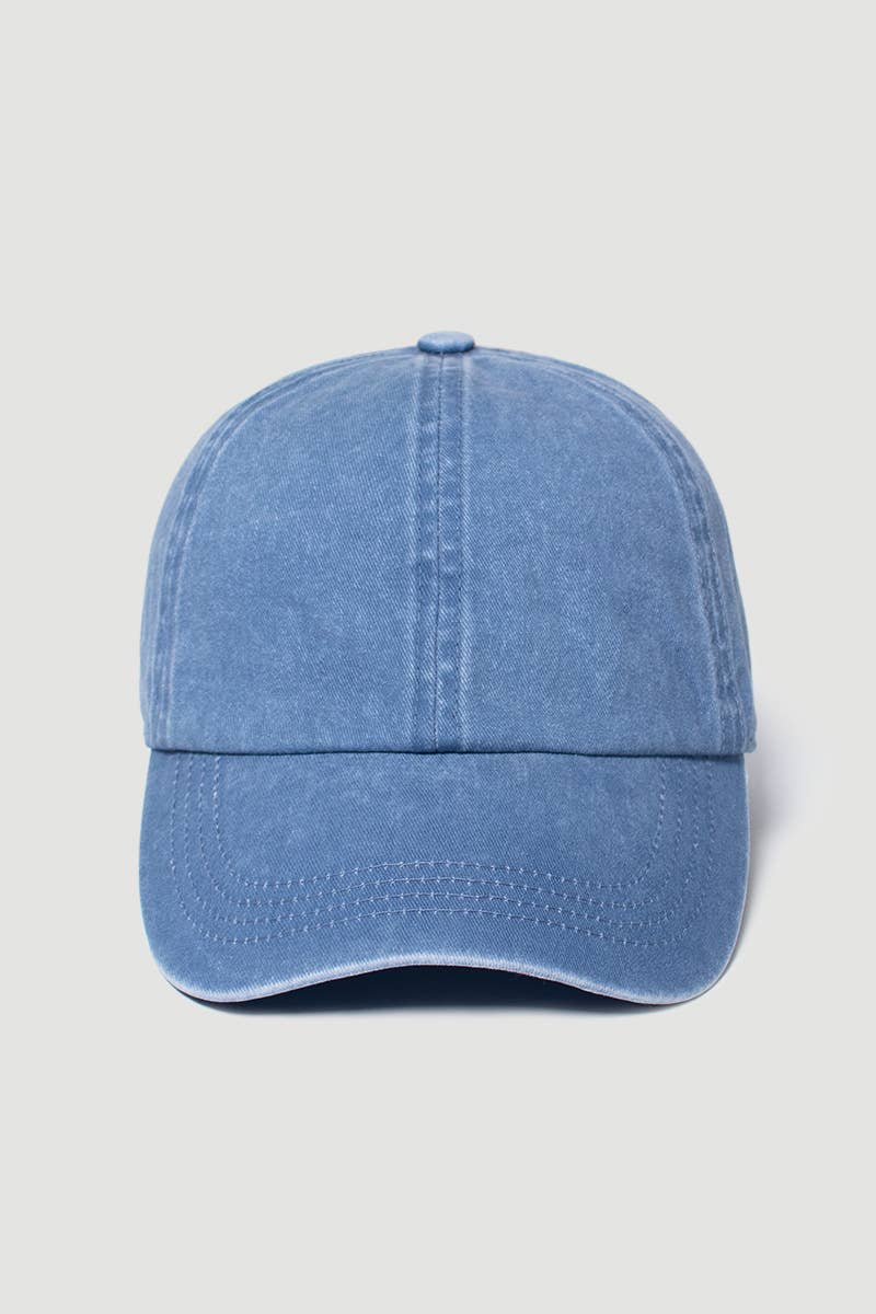GWCAP18670 - Stone Washed Twill 6 Panel Baseball Cap