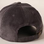 Plain Cotton Corduroy Adjustable Structured Baseball Cap